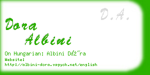 dora albini business card